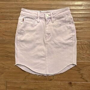 Judy Blue High Waist Garment Dyed Shirttail Hem Skirt Size XS